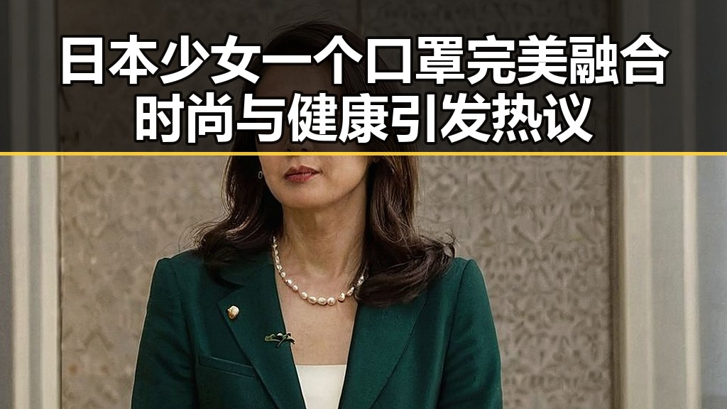 日本少女一个口罩完美融合时尚与健康引发热议